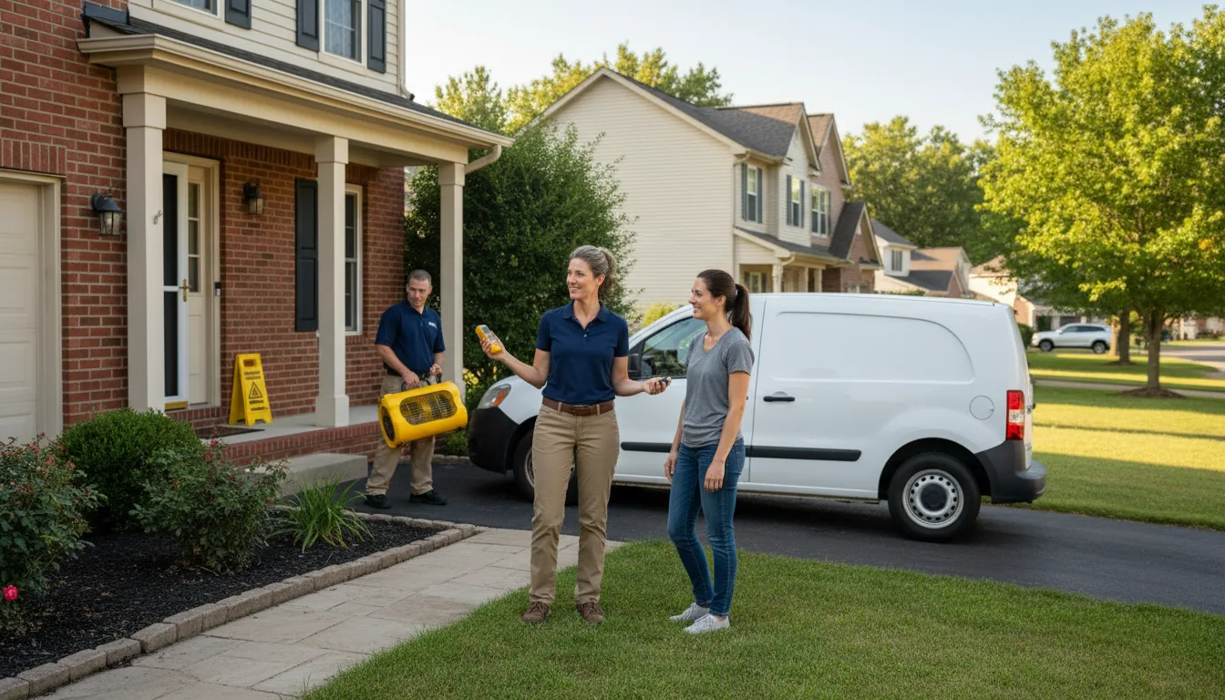 Residential water damage restoration in Olanta, PA